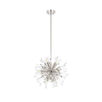 IL32830PN Noon Pendant 9 Light E14 Polished Nickel/Clear Glass