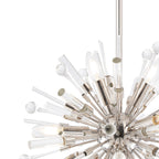 IL32830PN Noon Pendant 9 Light E14 Polished Nickel/Clear Glass