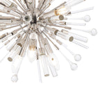 IL32830PN Noon Pendant 9 Light E14 Polished Nickel/Clear Glass