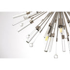 IL32830PN Noon Pendant 9 Light E14 Polished Nickel/Clear Glass