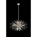 IL32908PN Noon Oval Pendant 12 Light E14 Polished Nickel/Clear Glass