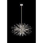 IL32908PN Noon Oval Pendant 12 Light E14 Polished Nickel/Clear Glass