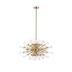 IL32908AG Noon Oval Pendant 12 Light E14 Antique Gold/Clear Glass