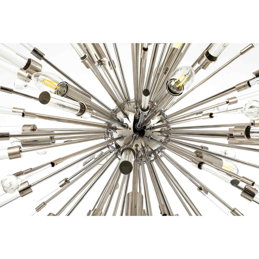IL32831PN Noon Pendant 12 Light E14 Polished Nickel/Clear Glass