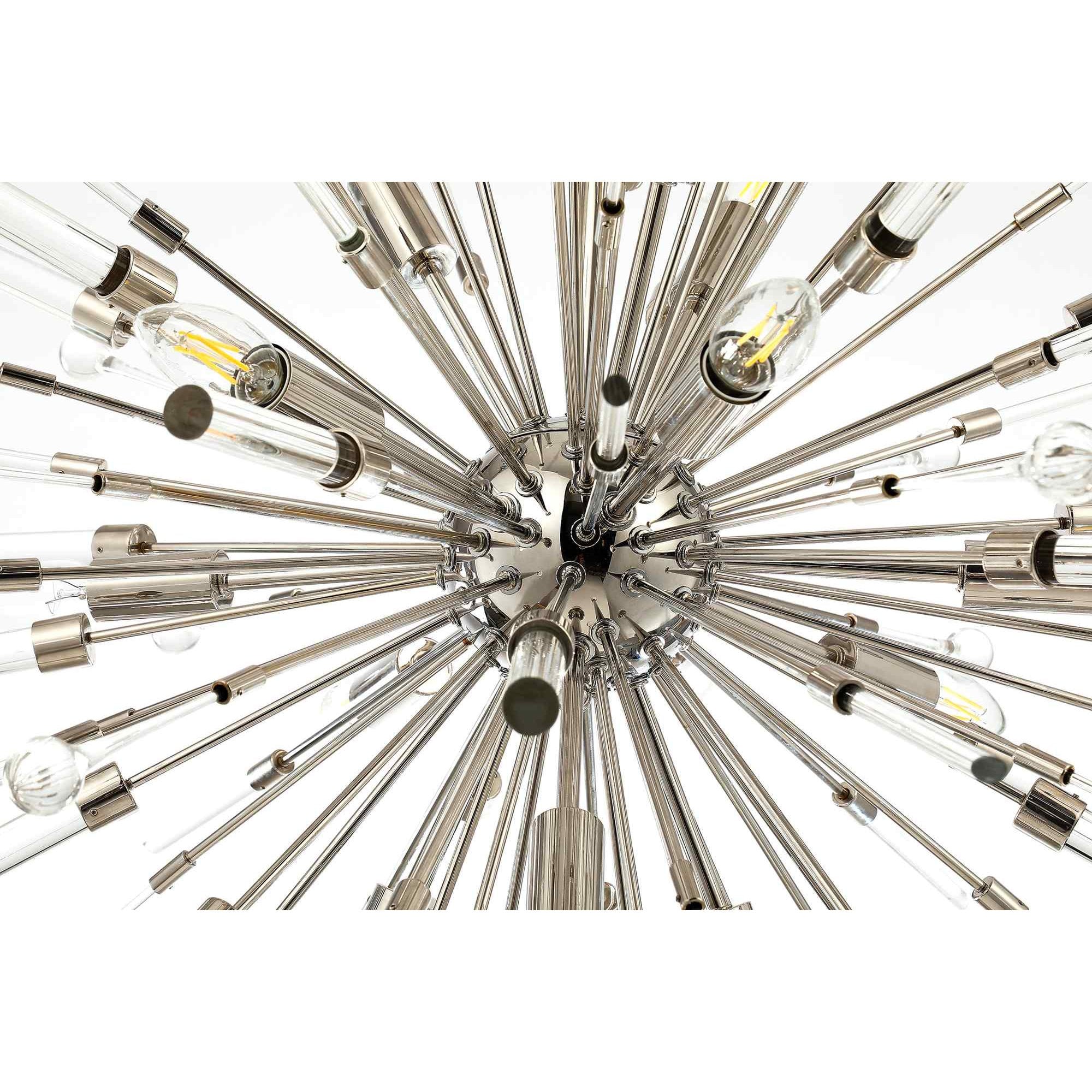 IL32831PN Noon Pendant 12 Light E14 Polished Nickel/Clear Glass