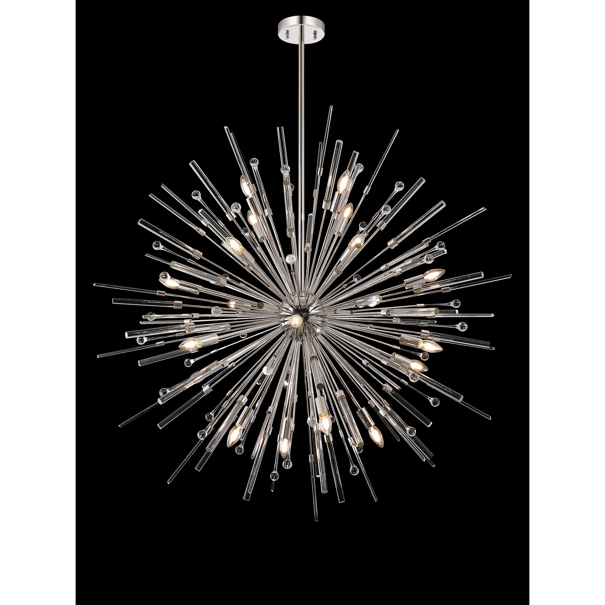 IL32832PN Noon Pendant 20 Light E14 Polished Nickel/Clear Glass