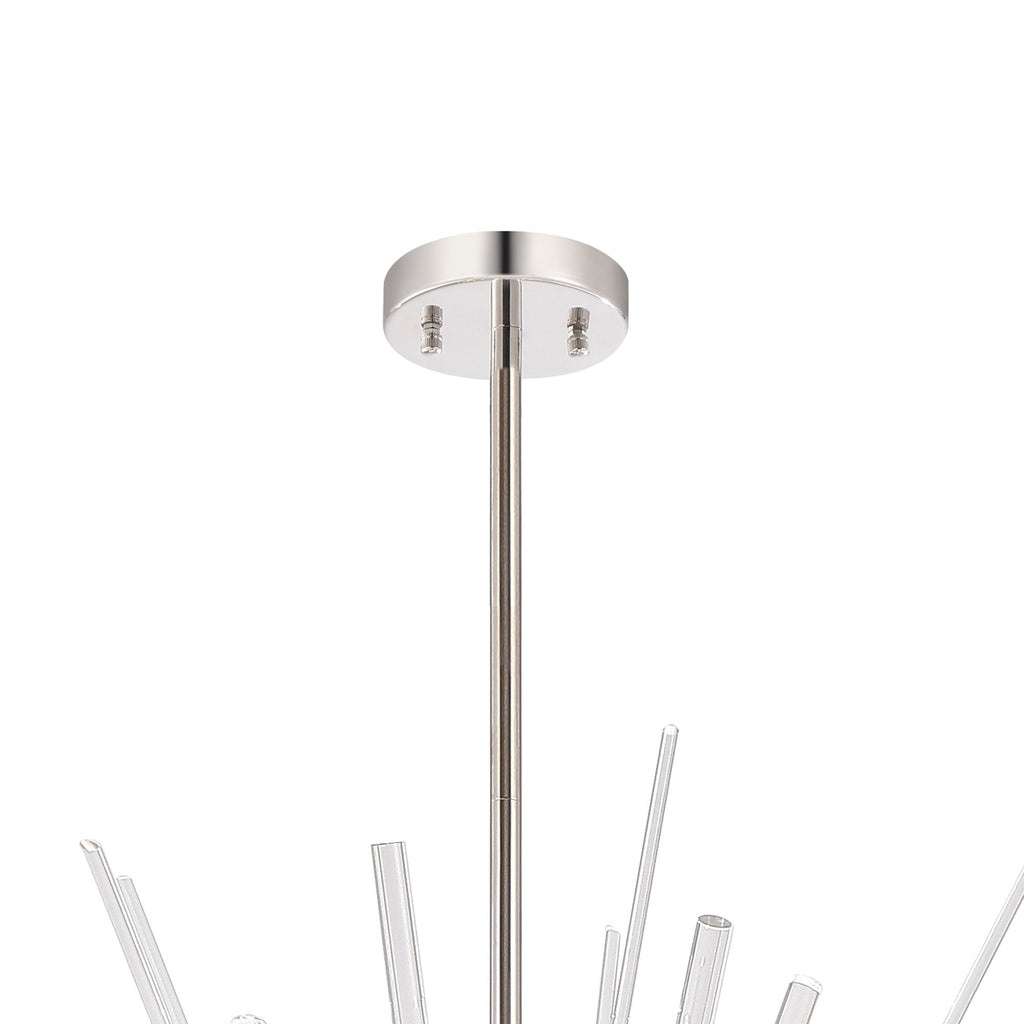 IL32832PN Noon Pendant 20 Light E14 Polished Nickel/Clear Glass