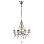 IL30056 Olivia Pendant out Shade 8 Light E14 Polished Chrome/Crystal
