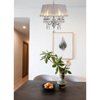 IL30056 Olivia Pendant out Shade 8 Light E14 Polished Chrome/Crystal
