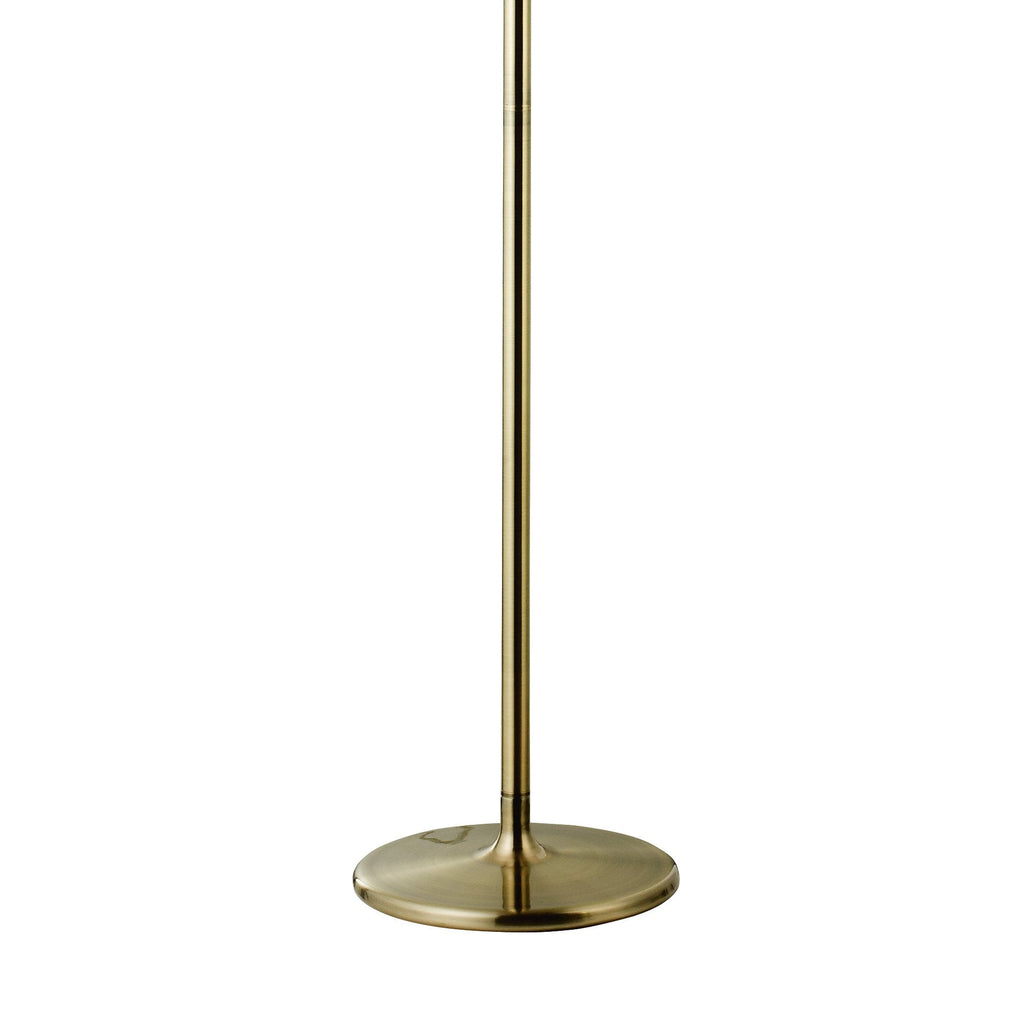 IL30066/CR Olivia Floor Lamp Cream Shade 3 Light E14 Antique Brass/Crystal