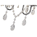 IL30061/GY Olivia Wall Lamp Switched Grey Shade 2 Light E14 Polished Chrome/Crystal