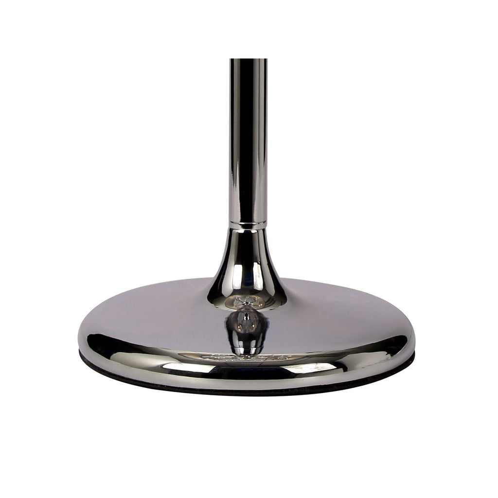 IL30062/GY Olivia Table Lamp Grey Shade 3 Light E14 Polished Chrome/Crystal