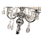 IL30062/GY Olivia Table Lamp Grey Shade 3 Light E14 Polished Chrome/Crystal
