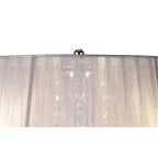IL30062/GY Olivia Table Lamp Grey Shade 3 Light E14 Polished Chrome/Crystal