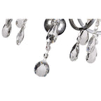 IL30045/GY Olivia Pendant Grey Shade 5 Light E14 Polished Chrome/Crystal