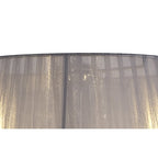 IL30063/GY Olivia Floor Lamp Grey Shade 3 Light E14 Polished Chrome/Crystal