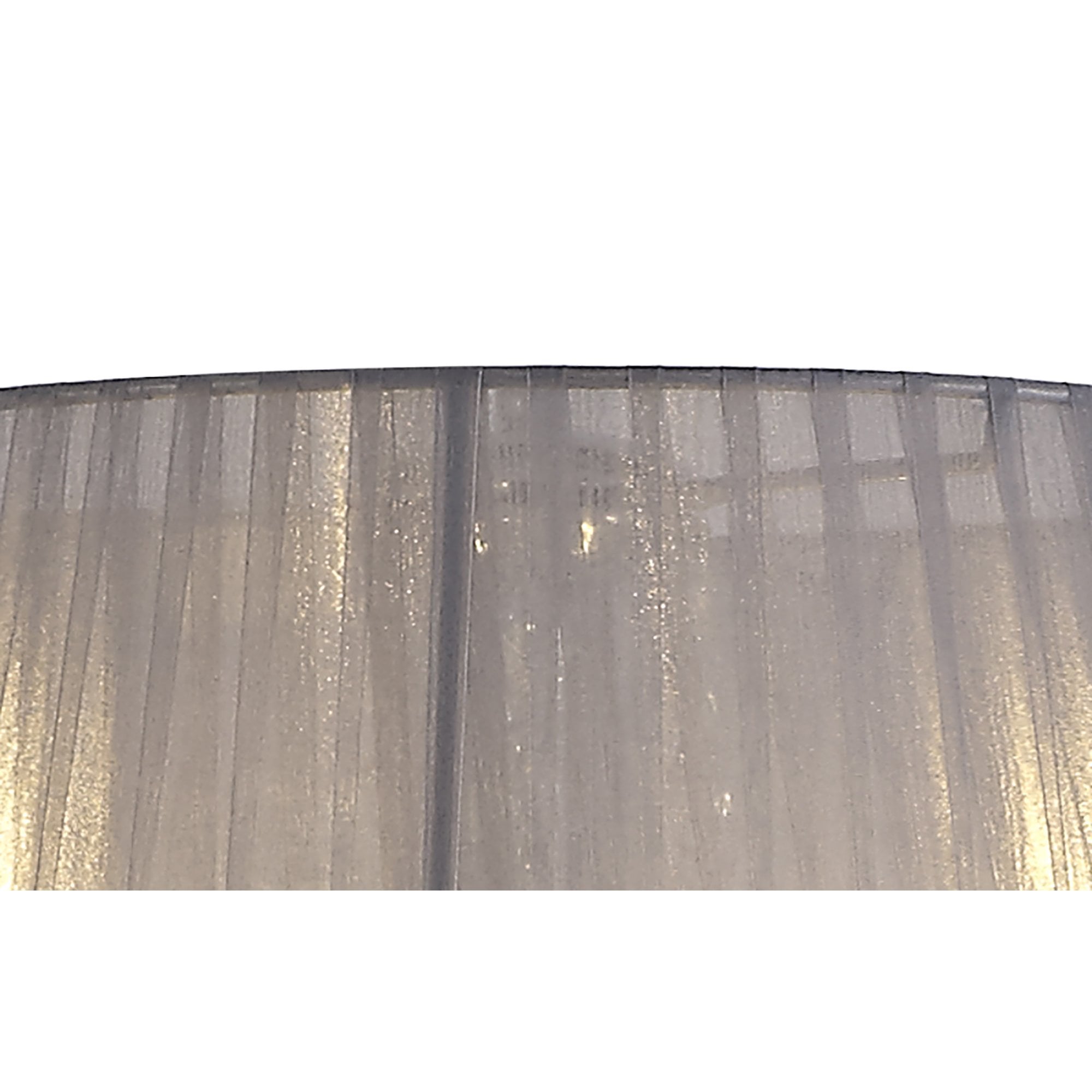 IL30063/GY Olivia Floor Lamp Grey Shade 3 Light E14 Polished Chrome/Crystal