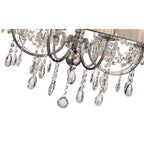 IL30056/GY Olivia Pendant Grey Shade 8 Light E14 Polished Chrome/Crystal