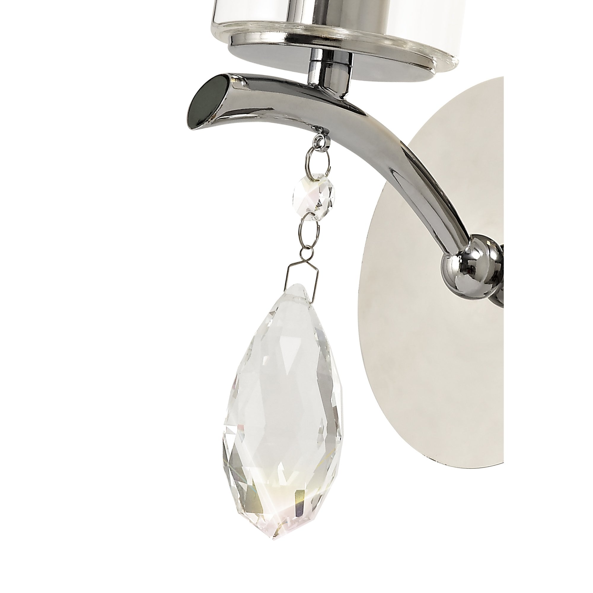 IL32791 Rhea Wall Lamp Switched 1 Light E14 Polished Chrome/Crystal Clear Glass