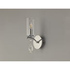 IL32791 Rhea Wall Lamp Switched 1 Light E14 Polished Chrome/Crystal Clear Glass