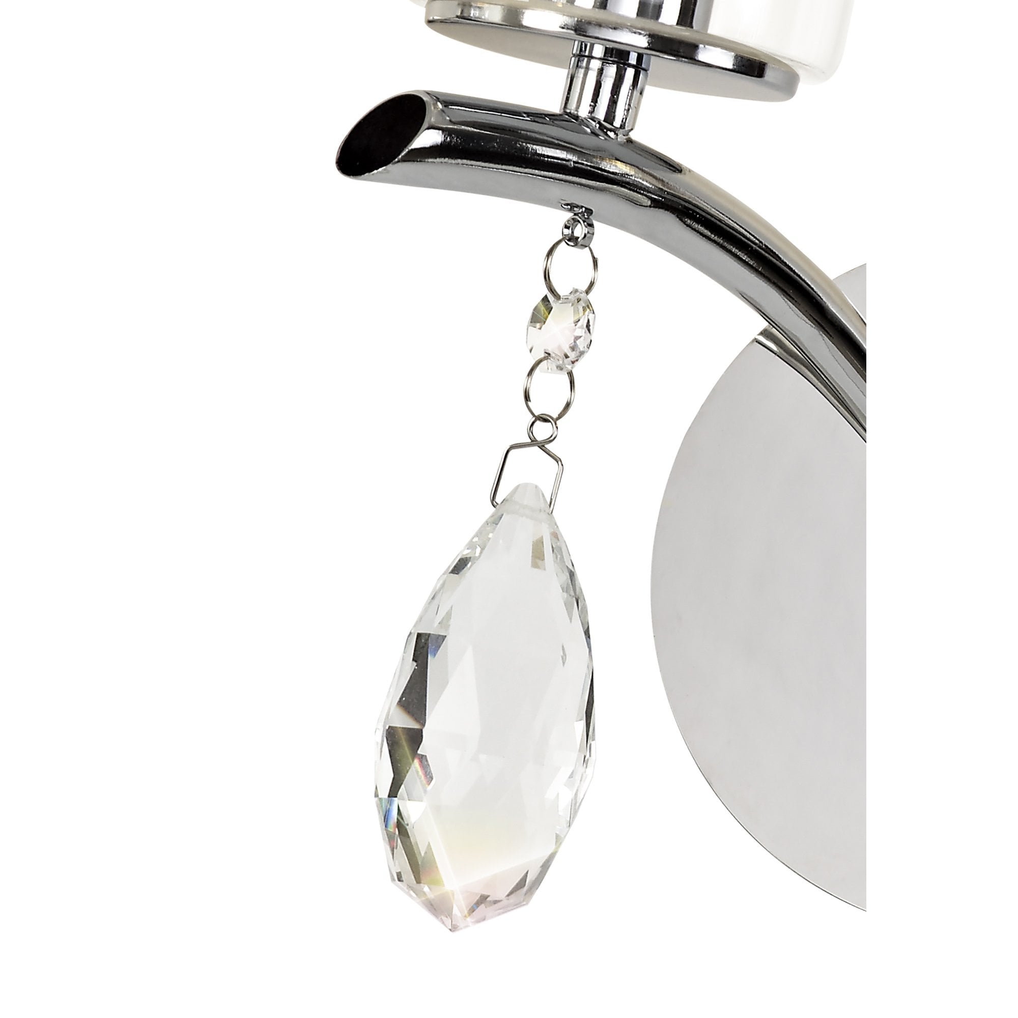 IL32792 Rhea Wall Lamp Switched 2 Light E14 Polished Chrome/Crystal Clear Glass