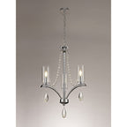 IL32793 Rhea Pendant 3 Light E14 Polished Chrome/Crystal Clear Glass