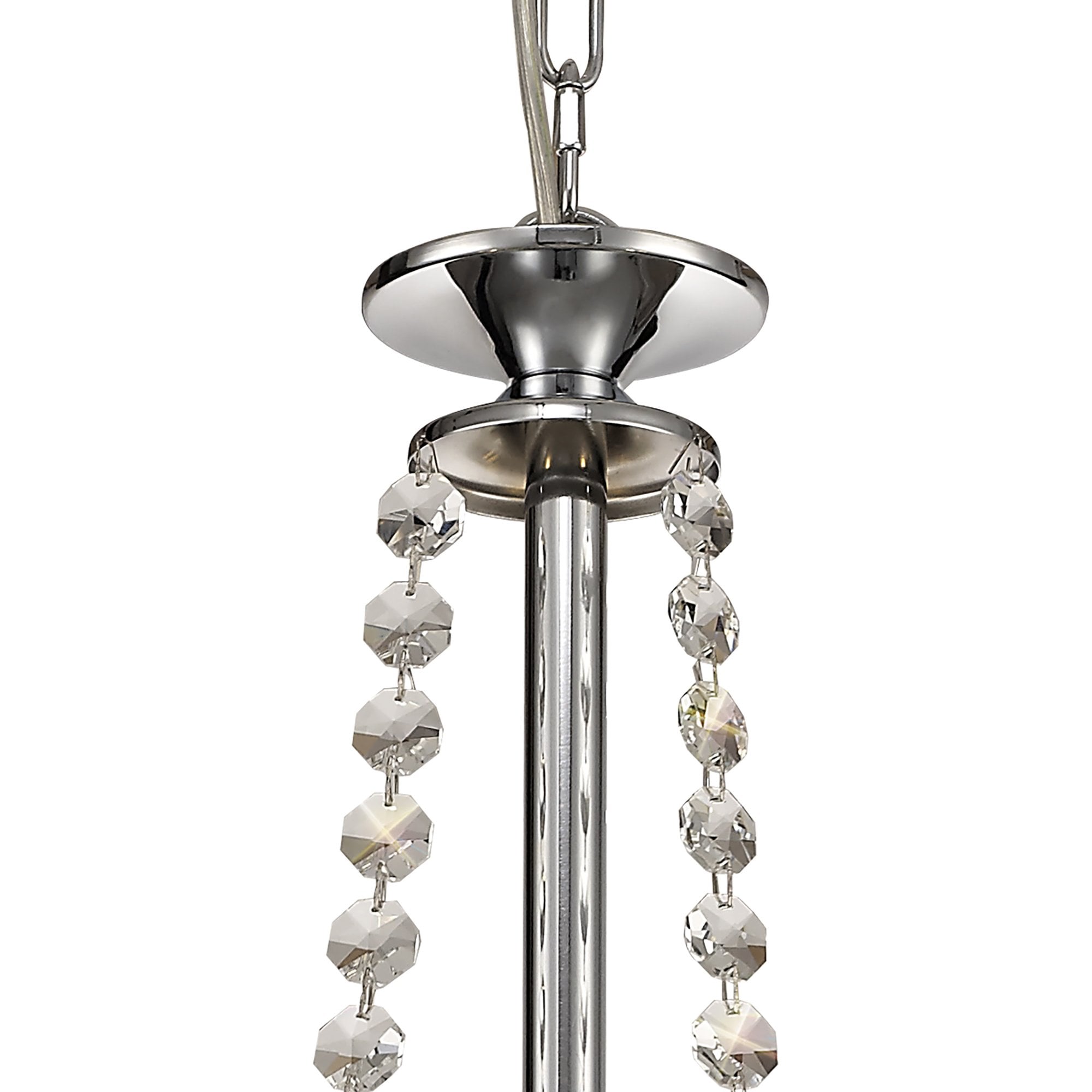 IL32793 Rhea Pendant 3 Light E14 Polished Chrome/Crystal Clear Glass