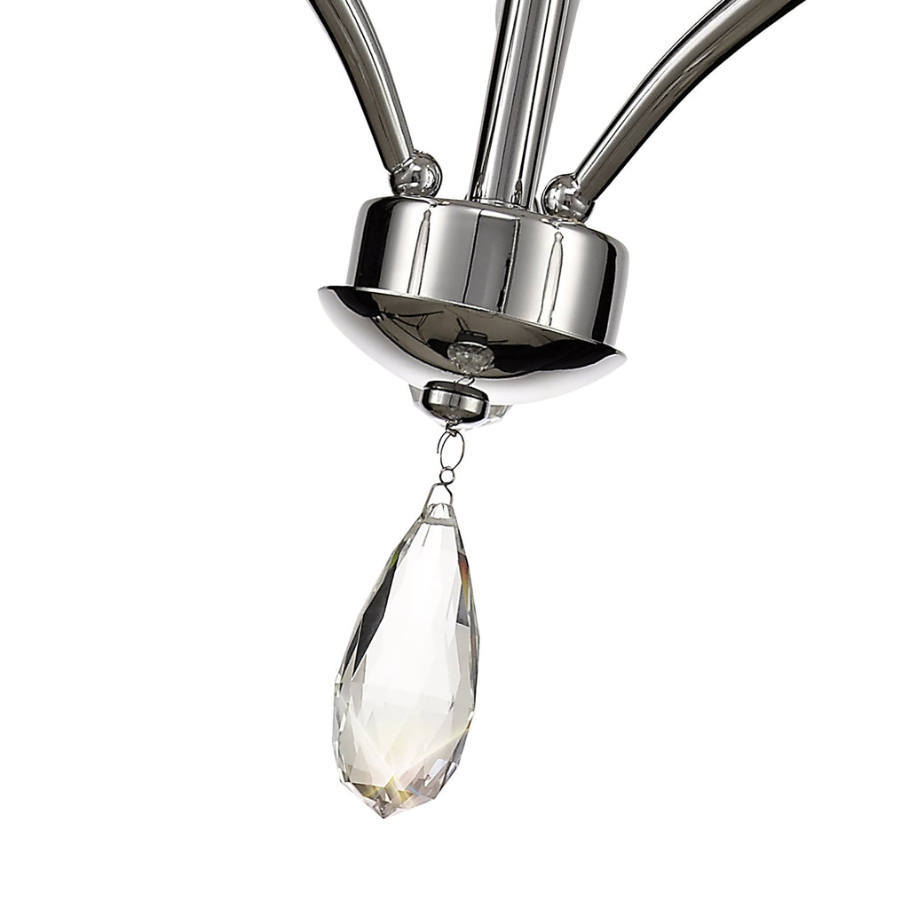 IL32793 Rhea Pendant 3 Light E14 Polished Chrome/Crystal Clear Glass