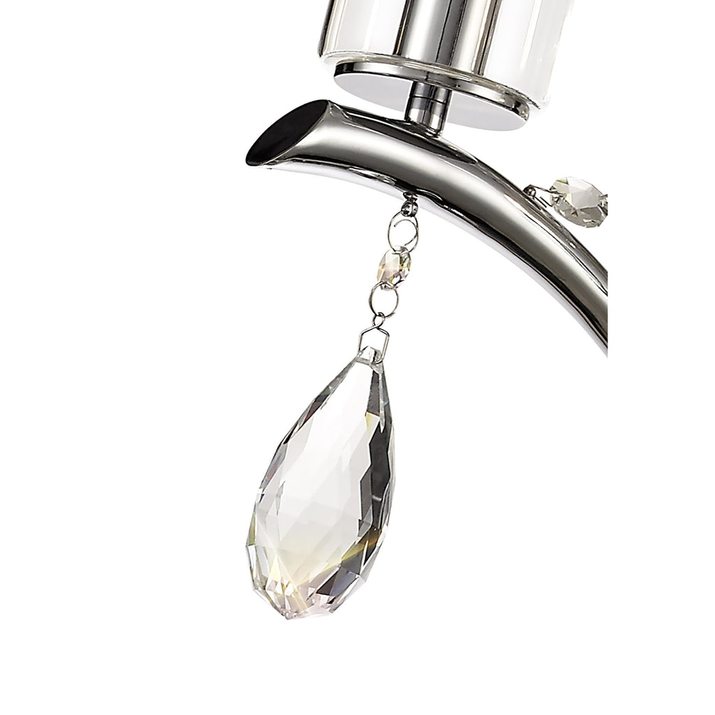 IL32793 Rhea Pendant 3 Light E14 Polished Chrome/Crystal Clear Glass