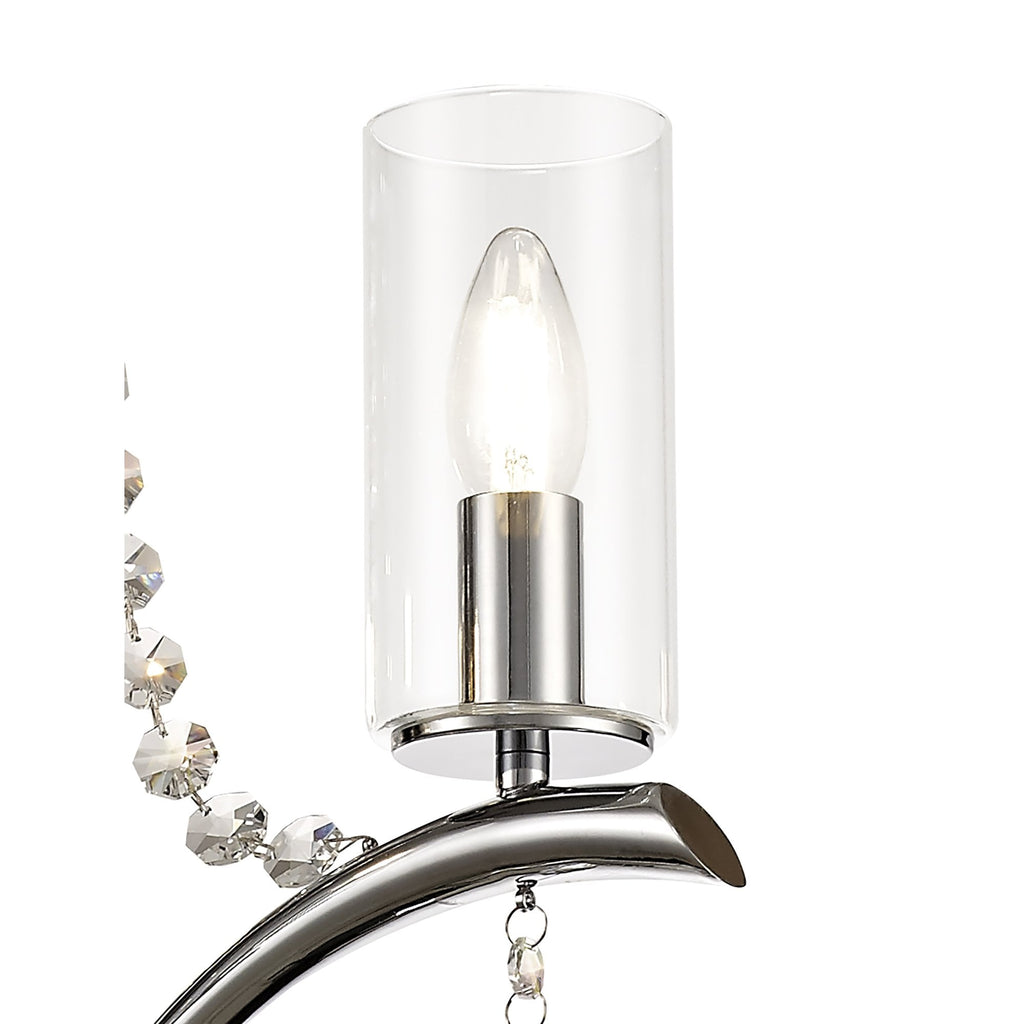 IL32793 Rhea Pendant 3 Light E14 Polished Chrome/Crystal Clear Glass