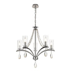 IL32795 Rhea Pendant 5 Light E14 Polished Chrome/Crystal Clear Glass