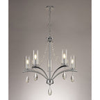 IL32795 Rhea Pendant 5 Light E14 Polished Chrome/Crystal Clear Glass