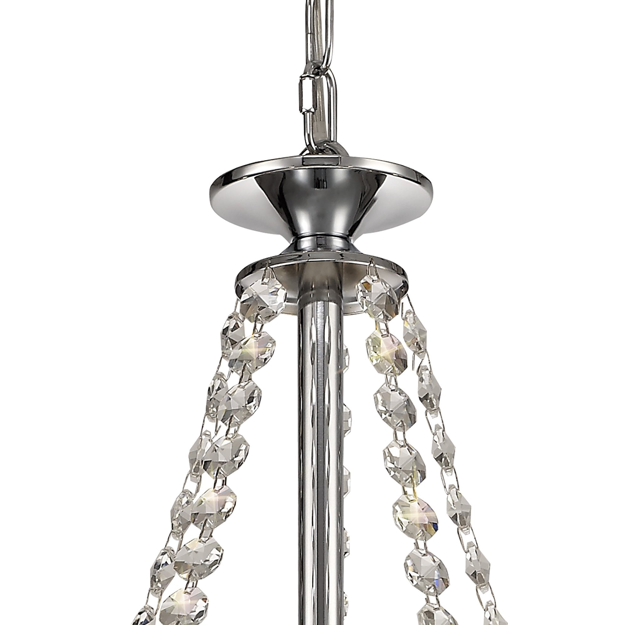 IL32795 Rhea Pendant 5 Light E14 Polished Chrome/Crystal Clear Glass