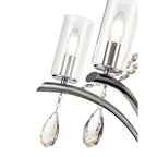IL32795 Rhea Pendant 5 Light E14 Polished Chrome/Crystal Clear Glass