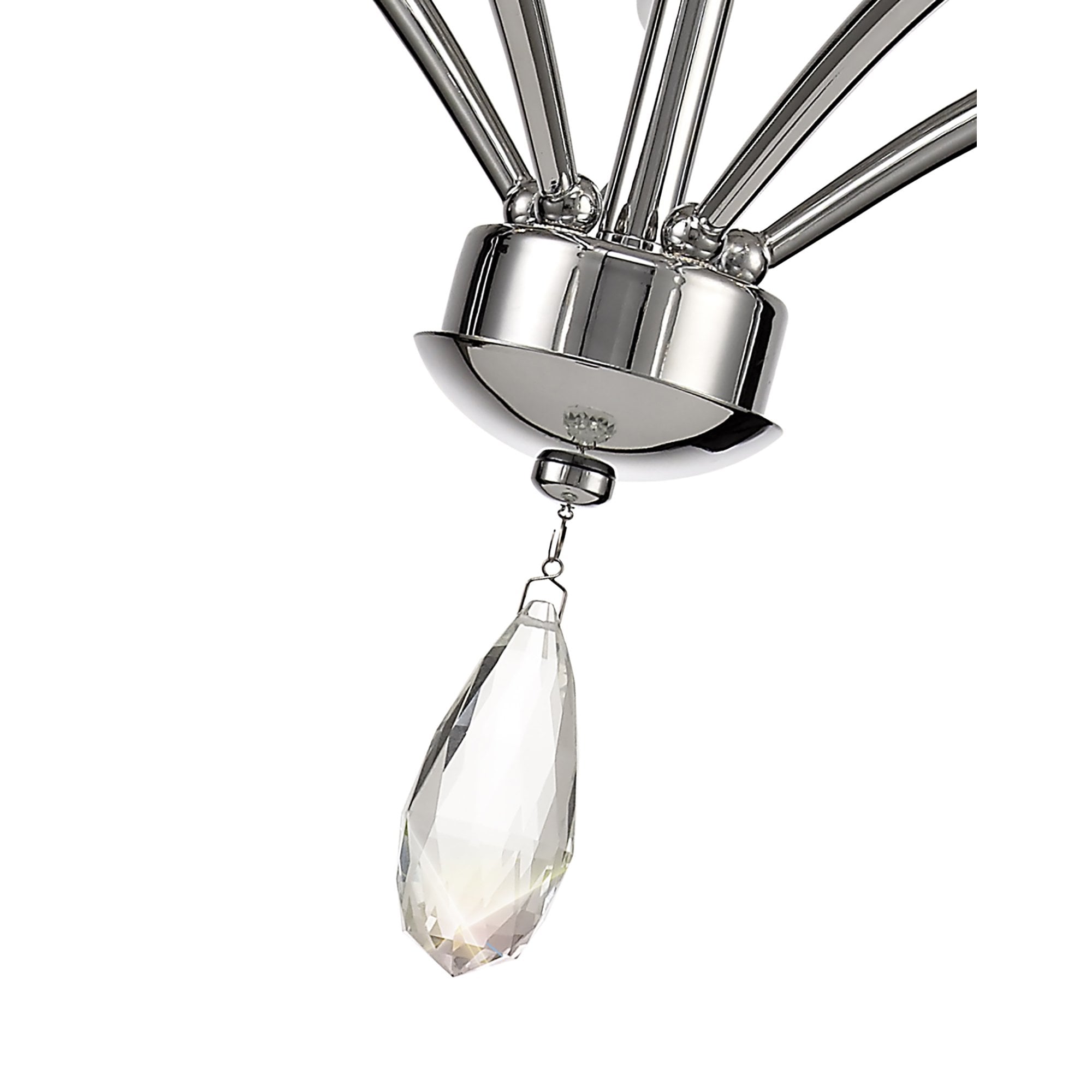 IL32795 Rhea Pendant 5 Light E14 Polished Chrome/Crystal Clear Glass