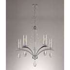 IL32795 Rhea Pendant 5 Light E14 Polished Chrome/Crystal Clear Glass