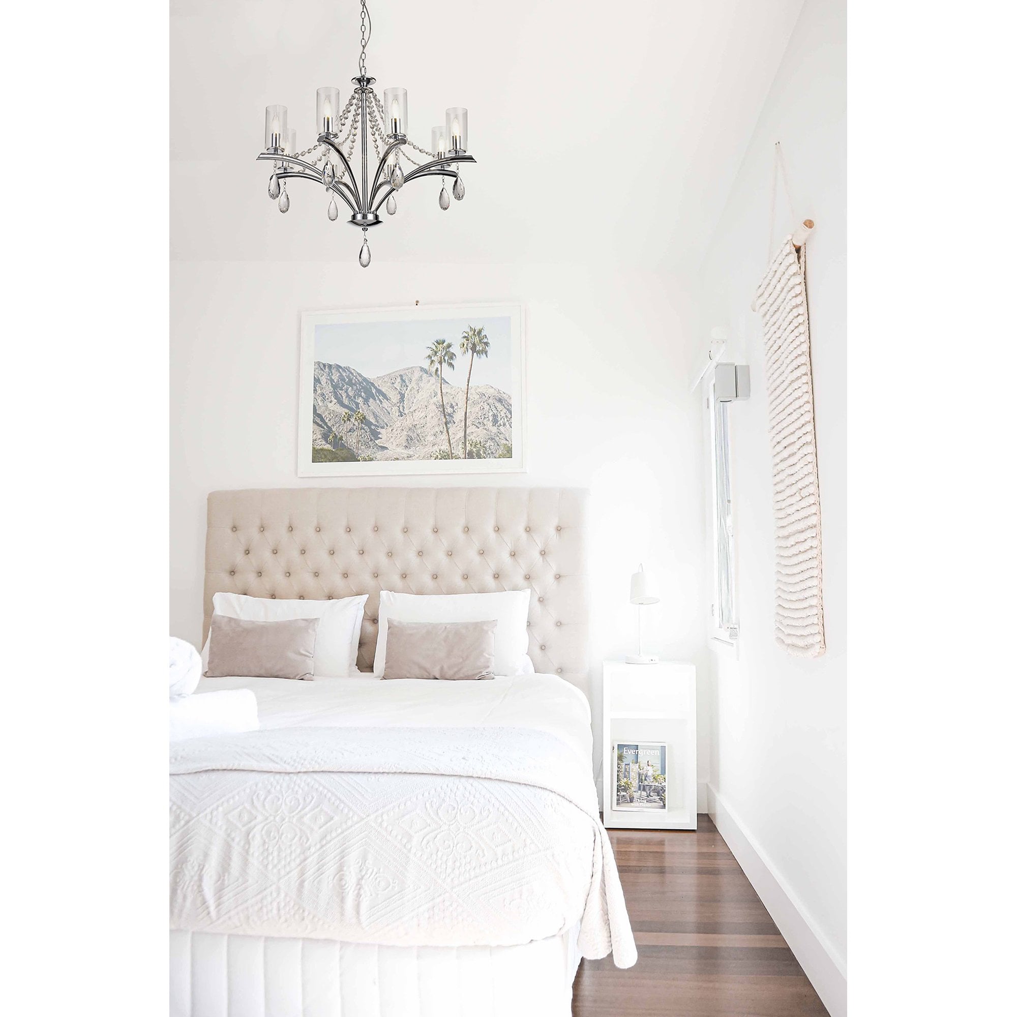 IL32798 Rhea Pendant 8 Light E14 Polished Chrome/Crystal Clear Glass