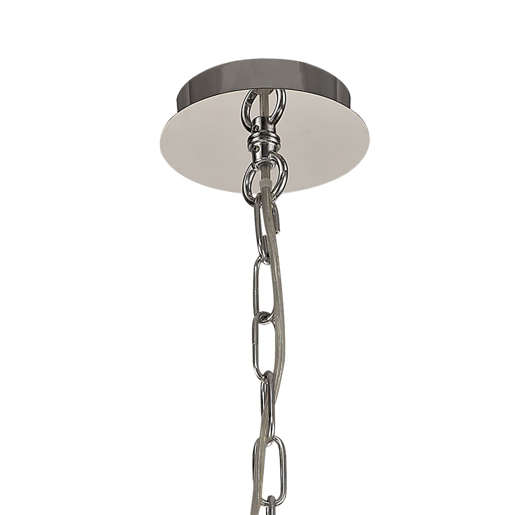 IL32798 Rhea Pendant 8 Light E14 Polished Chrome/Crystal Clear Glass