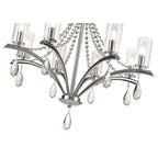 IL32798 Rhea Pendant 8 Light E14 Polished Chrome/Crystal Clear Glass