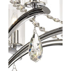 IL32798 Rhea Pendant 8 Light E14 Polished Chrome/Crystal Clear Glass