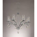 IL32798 Rhea Pendant 8 Light E14 Polished Chrome/Crystal Clear Glass