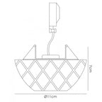 IL31843CH Ria G9 Diamond Faceted Round Downlight 1 Light Polished Chrome/Crystal Cut Out: 60mm