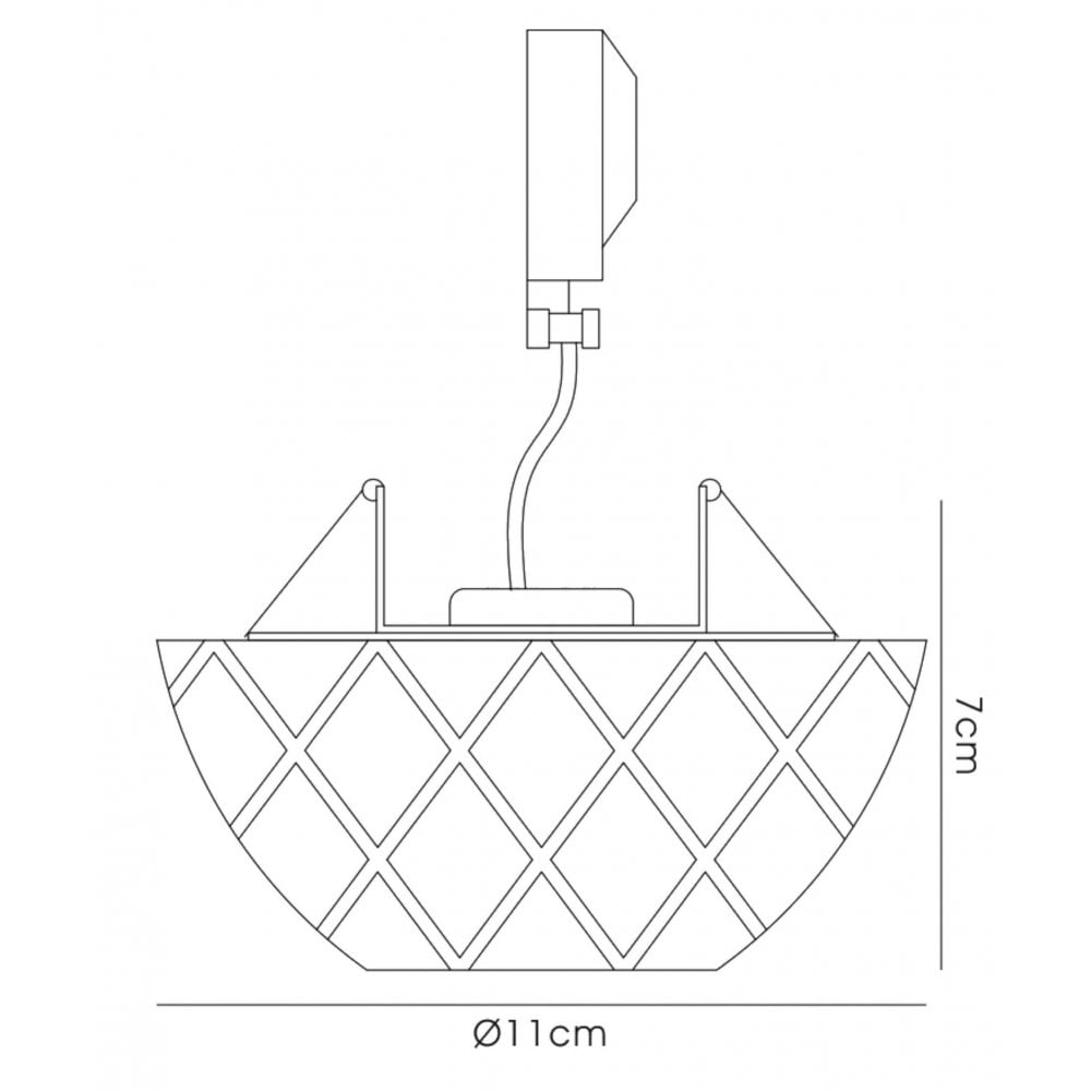 IL31843CH Ria G9 Diamond Faceted Round Downlight 1 Light Polished Chrome/Crystal Cut Out: 60mm