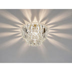 IL31843CH Ria G9 Diamond Faceted Round Downlight 1 Light Polished Chrome/Crystal Cut Out: 60mm