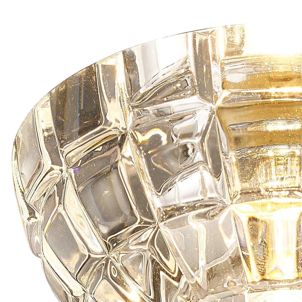 IL31843CH Ria G9 Diamond Faceted Round Downlight 1 Light Polished Chrome/Crystal Cut Out: 60mm