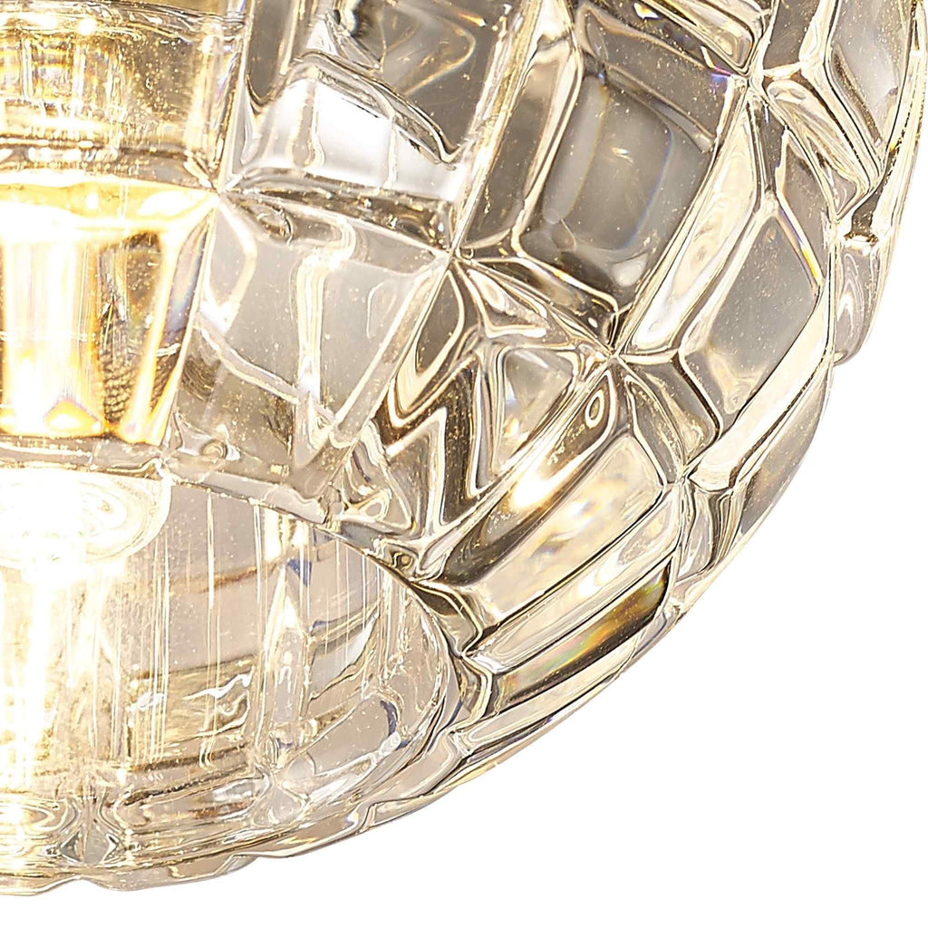 IL31843CH Ria G9 Diamond Faceted Round Downlight 1 Light Polished Chrome/Crystal Cut Out: 60mm