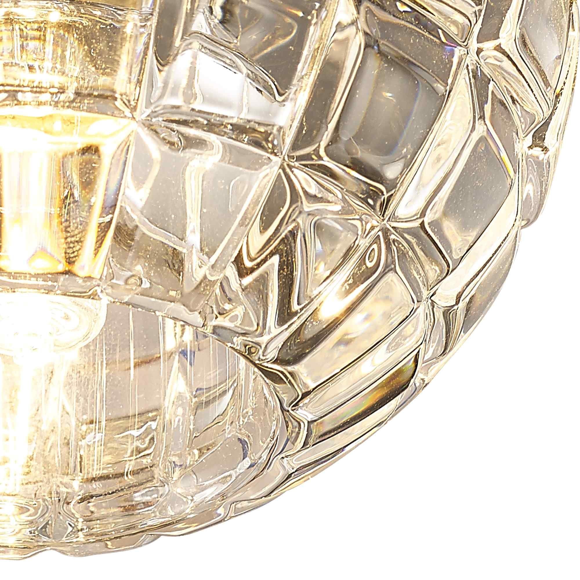 IL31843CH Ria G9 Diamond Faceted Round Downlight 1 Light Polished Chrome/Crystal Cut Out: 60mm