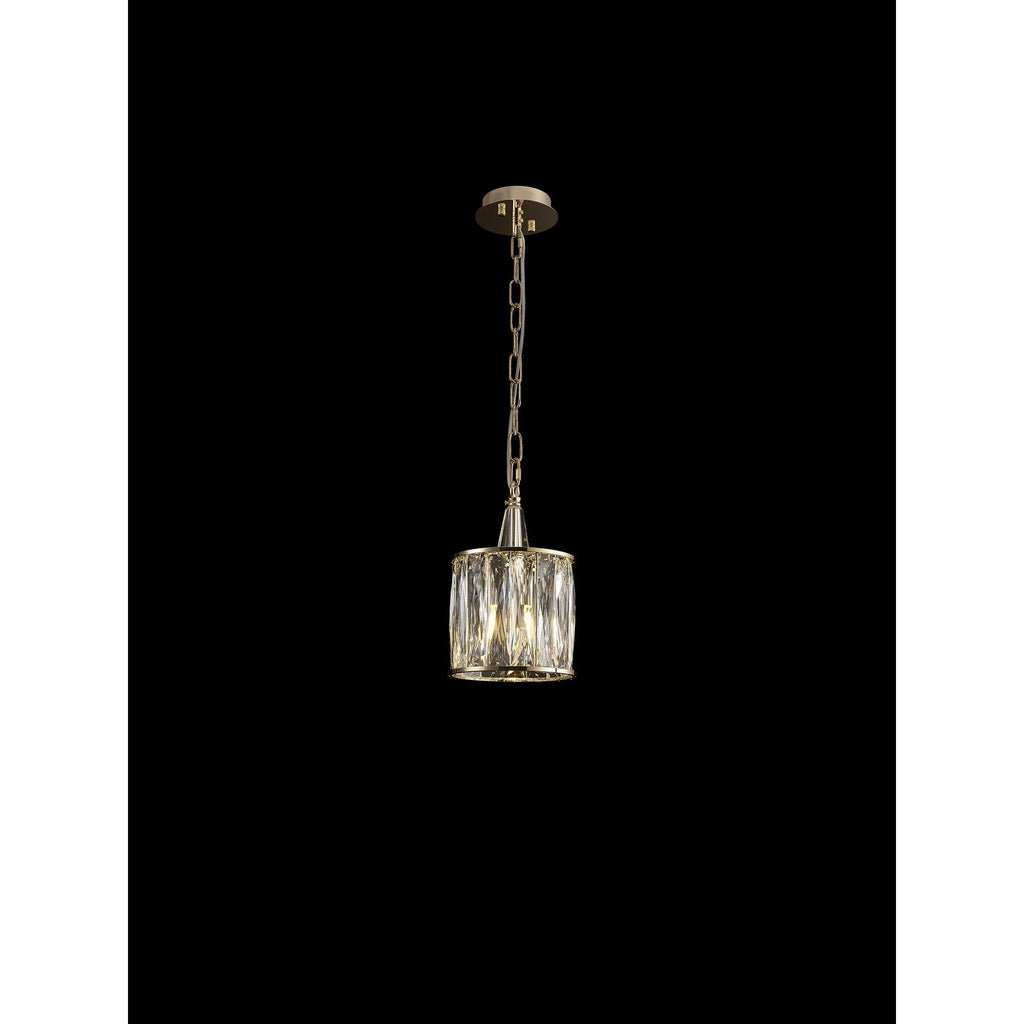 IL31823 Vivienne Pendant 1 Light E14 French Gold/Crystal