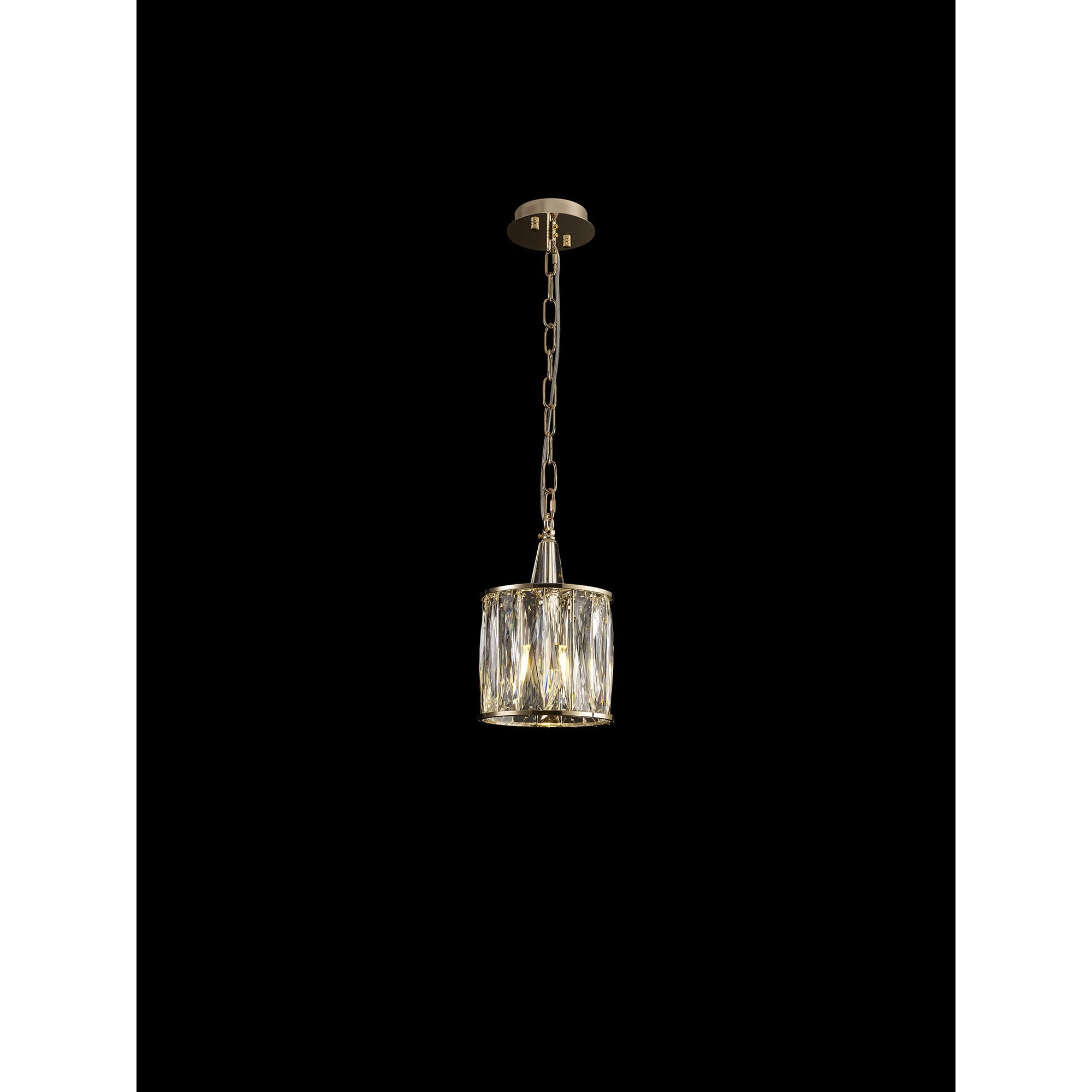 IL31823 Vivienne Pendant 1 Light E14 French Gold/Crystal