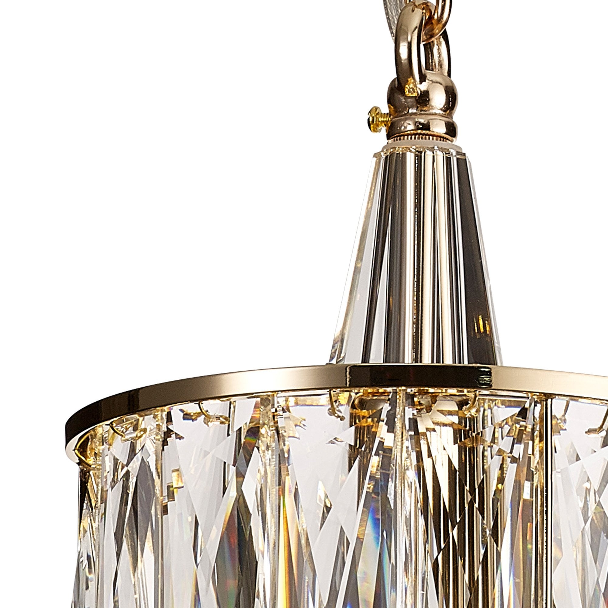 IL31823 Vivienne Pendant 1 Light E14 French Gold/Crystal